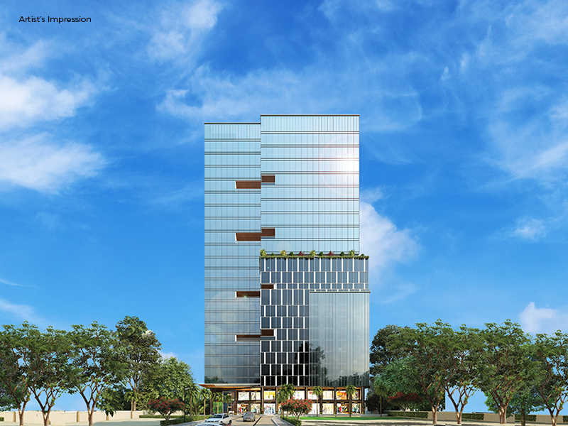 Front view of the project, Mont Vert Axis