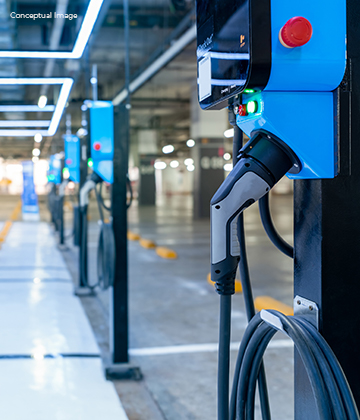 Parking spaces with adequate EV Charging points