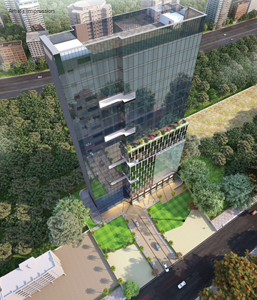 Aerial view of the project